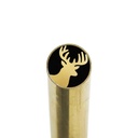 Mosaic Pin for Knife | Decorative Brass Heavy Duty Knife Handle Pins for Fixed Blade Knives | Handmade Pocket Knife Pins Tools (Deer, 5/16" (8Mm))