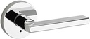 Weiser Halifax Lever, round Rose, Privacy Function, Polished Chrome (US26)