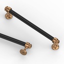 Asidrama 10 Pack 7 Inch(177Mm) Knurled Black and Gold Kitchen Cabinet Handles, Cabinet Pulls Kitchen Cabinet Hardware Cupboard Handles Drawer Handles Dresser Pulls
