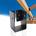 4PCS Concealed 4X6 Joist Hanger Black Beam Bracket Fit for Beam/Swing