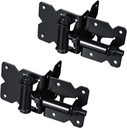 Skysen Stainless Steel Vinyl Wood Fence Self Closing Gate Hinges Black(2063 Pair)