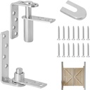 Saloon Doors Hinges,Double Acting Swinging Door Hinges Cafe Door Hinges Spring Door Hinge Kit Self Closing-Silver