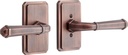 479134 Matteen Right Handed Solid Brass Passage Door Lever Set with 2-3/8" Backset