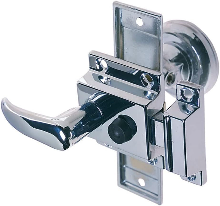Perko Rim Latch Set - Chrome Zinc Door Lock