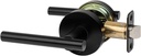 Designers Impressions Kain Design Black Privacy Euro Door Lever Hardware (Bed and Bath): 55-3566