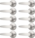 Probrico (10 Pack Door Hardware Dummy Lever Door Handles for Closets,Single Side Individual Door Lever in Satin Nickel
