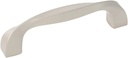 Hickory Hardware 10 Pack Solid Core Kitchen Cabinet Pulls, Luxury Cabinet Handles, Hardware for Doors & Dresser Drawers, 3-3/4 Inch (96Mm) Hole Center, Satin Nickel, Twist Collection