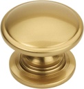 10 Pack - Cosmas 4702GC Gold Champagne Cabinet Hardware round Knob - 1-1/4" Diameter - Wide Base
