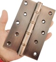 Heavy Duty Stainless Steel Ball Bearing Hinges 4-5-6 Inch for Interior & Exterior Doors, Square Corners, with Mounting Hardware, Heavy Duty Door Hinges-2 Pack (5 Inch,Purple Bronze)