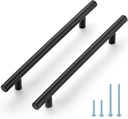 45 Pack 8-13/16 Inch Cabinet Pulls Kitchen Cabinet Handles with 6-1/4 Inch Hole Center Matte Black Cabinet Hardware Stainless Steel Kitchen Drawer Pulls for Cabinets Cupboard, 160Mm Hole Centers