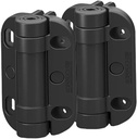 Safetech Hardware Heavy Duty Self Closing Gate Hinges, Tension Adjustable Outdoor Hinges Heavy Duty Spring Loaded Hinge for Metal Wood Aluminum, PVC, Vinyl Gates up to 187Lbs (Megaklik SHH-135 Black)