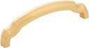 Hickory Hardware Solid Core Kitchen Cabinet Pulls, Luxury Cabinet Handles, Hardware for Doors & Dresser Drawers, 3-3/4 Inch (96Mm) Hole Center, Brushed Golden Brass, Veranda Collection (Pack of 10)