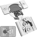 Amerdeco 60 Pack 3/4" Inch Overlay 3D Soft Close Cabinet Hinges Satin Nickel Self Closing Hidden Hinges,105 Open Angle Concealed Stainless Steel Kitchen Cabinet Hinges