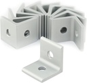 8020, 4108, 10 Series Aluminum LITE 2 Hole inside Corner Bracket 90 Degree Angle Bracket for T Slot Extruded Extrusion 80/20 (25, Clear Anodize)