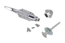 Kason 0058 Polished Chrome Radial Latch KIT with 0059 Roller Strike, -1/8" to 1/4", 0481 4" inside Release and Hardware KIT