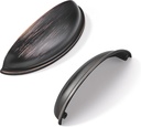 Khtumeware 10 Pack 3-3/4" Drawer Pulls Oil Rubbed Bronze Cabinet Cup Pulls Kitchen Hardware Cabinet Handles Drawer Handles Knobs 3-3/4 Inch Hole Center