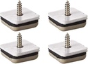 Shepherd Hardware 9240 1-Inch Square Adhesive, Slide Glide Furniture Sliders, 8-Pack (Four Pack)