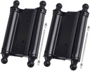 Tambee 4Inch Double Action Hinge Saloon Door Hinges Swinging Door Hinge Heavy Duty Self Closing Black Steel Hinges with Screws