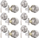 Gobrico Keyed Alike Double Cylinder Deadbolts Combo Door Locks in Satin Nickel 6Pack