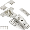 TOUCH Cabinet Hinges (20 Pairs, 40 PCS) Face Frame Cupboard Door Soft Close Hinges Full Overlay Concealed European Clip-On Hinges for Kitchen Cabinet 3D Adjustable with Screws