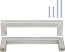 Gobrico Square Bar Cabinet Handles Stainless Steel Brushed Nickel Drawer Pulls 5" Hole Centers 36 Pack