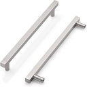 Probrico Cabinet Handles-Pack of 25 Satin Nickel 7-1/2Inch (192Mm) Hole Centers Square T Bar Kitchen Cabinet Handles Drawer Pulls for Kitchen Furniture Hardware