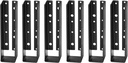 6 Pcs 2 X 8 Concealed-Flange Black Light Joist Hanger, Inner Width 38Mm,14 Gauge Steel Outdoor Hidden Joist Bracket Fit for 2 X 8 Nominal Beam