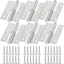 Lift off Hinge 3" Stainless Steel Door Hinges 6 Pack,Left Handed,Rust-Resistant Detachable Hinges, Indoor and Outdoor Removable Hinges, Loading Capacity 40 Lbs