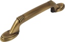 10 Pack - Cosmas 4183BAB Brushed Antique Brass Cabinet Hardware Handle Pull - 3" Inch (76Mm) Hole Centers