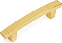 10 Pack - Cosmas 5235BB Brushed Brass Contemporary Cabinet Hardware Handle Pull - 3" Inch (76Mm) Hole Centers