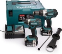 DLX2145TJ 18V Li-Ion LXT 2 Piece Combo Kit Comprising DHP458Z and DTD152Z Complete with 2 X 5.0 Ah Li-Ion Batteries and Charger Supplied in a Makpac Case
