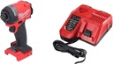 2953-20 18V Lithium-Ion Brushless Cordless 1/4'' Hex Impact Driver (Bare Tool), Red & M12-18FC M12-M18 Multi Fast Charger, 230 V, One Size