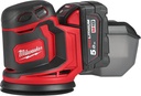 4933464229 M18BOS125-502B Cordless Orbital Sander M18 BOS 125 18 V 2 X 5.0 Ah Charger in Tool Bag