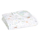 Aden + Anais Essentials Dream Blanket, Muslin Baby Blankets for Girls & Boys, Ideal Lightweight Newborn Nursery & Crib Blanket, Unisex Toddler & Infant Bedding, Registry Gift, Voyager-Ecosphere