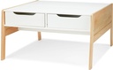 Melissa & Doug Wooden Art & Kids Activity Table with Storage Bins - White
