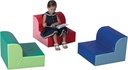 Children'S Factory Library Trio Cozy Kids Chairs, Toddler Flexible Seating Classroom Furniture for Preschool or Daycare, 3-Pack