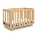 Storkcraft Beckett 3-In-1 Convertible Crib (Natural) – Converts from Baby Crib to Toddler Bed and Daybed, Fits Standard Full-Size Crib Mattress, Adjustable Mattress Support Base