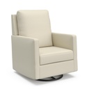 Storkcraft Calabasas Small Spaces Swivel Glider Nursery Chair (Pearl) – Glider Chair for Nursery, Conveniently Compact Size, Baby Nursery Chair Designed for Smaller Nurseries and Bedrooms