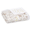 Aden + Anais Silky Soft Bamboo Viscose Baby Blanket, Crib Bedding for Newborn Baby and Toddler, Nursery Blanket for Boys and Girls, Baby Registry and Shower Gift, Natural Woodland