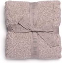 Barefoot Dreams Cozychic Heathered Cable Baby Blanket, Receiving Blanket, Newborn Fuzzy Blanket Toddler Infant Unisex Throw-30”X32”, Dove Gray