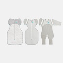 Love to Dream Swaddle up Transition Bag Starter Pack, Patented Zip-Off Wings, Gently Help Baby Safely Transition from Being Swaddled, Grey, Large