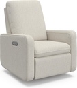 Graco Teddi Power Recliner Swivel Glider (Dune Basketweave) – GREENGUARD Gold Certified, Certipur-Us Certified Foam, Electronic Power Recline, USB-A & USB-C Charger, Premium Cushioning & Comfort