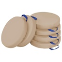 Ecr4Kids Softzone Floor Cushions, Round, Flexible Seating, Sand, 6-Piece