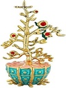 Alessi L'Albero Del Bene, Home Ornament in Porcelain and Gold-Coloured Resin. Hand-Decorated., Multi Color, Us:One Size