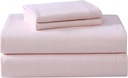 Laura Ashley - Full Sheet Set, Cotton Flannel Bedding, Brushed for Extra Softness & Comfort (Bright Blush, Full)