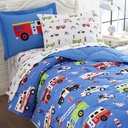 Wildkin Kids 7 Pc Full Bed in a Bag for Boys and Girls, Microfiber Bedding Set Includes Comforter, Flat Sheet, Fitted Sheet, Two Pillow Cases and Two Shams (Heroes)