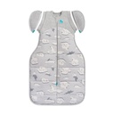 Love to Dream Swaddle up Transition Bag Extra Warm 3.5 TOG, Grey, Large, 19-24 Lbs, Patented Zip-Off Wings, Gently Help Baby Safely Transition from Being Swaddled to Arms Free before Rolling Over