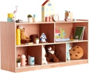 VEVOR Cubby Toy Organizer Storage Cabinet, 5-Compartment Cubby Storage Shelf, 48''W Kids Toy Storage Cabinet 2-Shelf, Classroom Cubbies, Classroom Furniture for Home, Daycare and Preschool, Natural