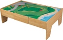 Kidkraft Double-Sided Wooden Train and Activity Table with Built-In Storage Drawer, Natural, Gift for Ages 3+