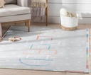 Well Woven Hopscotch Rug Playmat Multicolor 5' X 7' Apollo Kids Collection